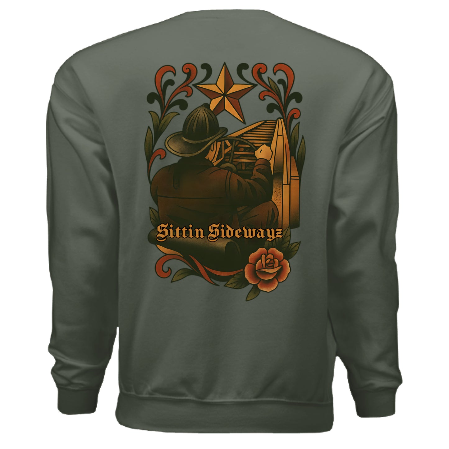 MILITARY GREEN - BACK