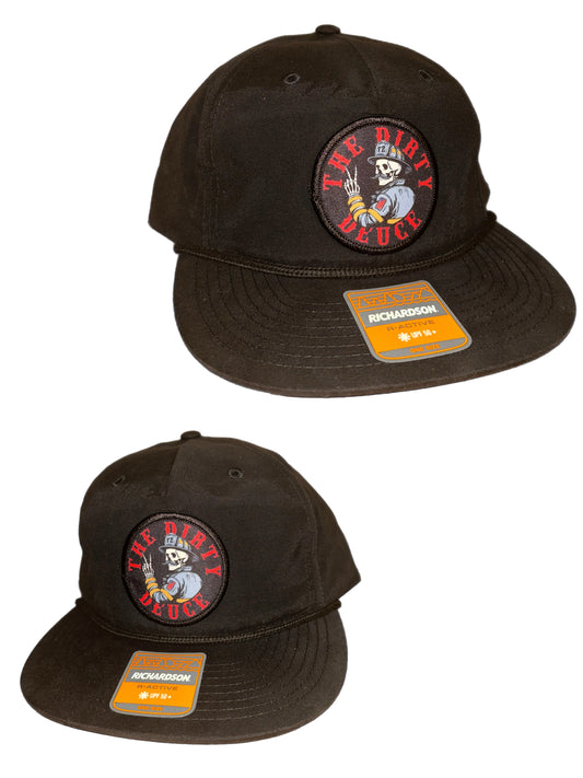 Richardson Rope Hat w/ Black Patch