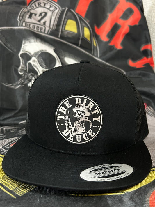 YP Snapback Black/Silver Leather Patch