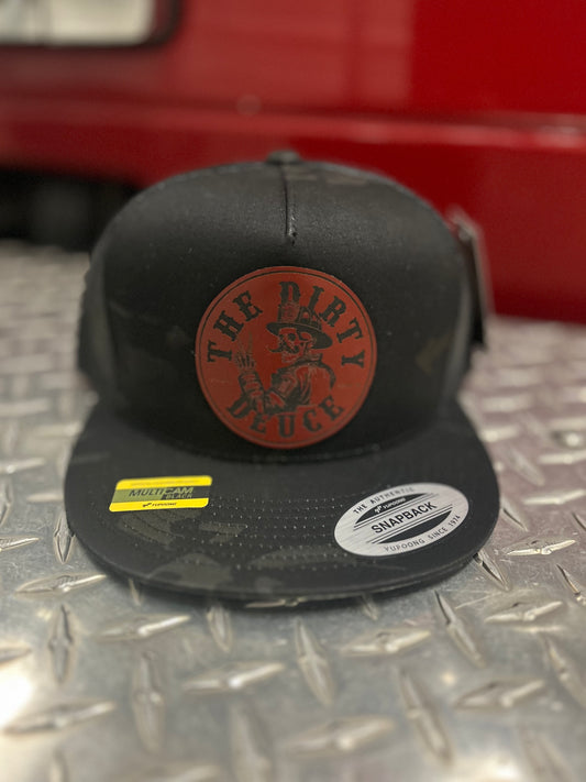 MultiCam Leather Engraved SnapBack