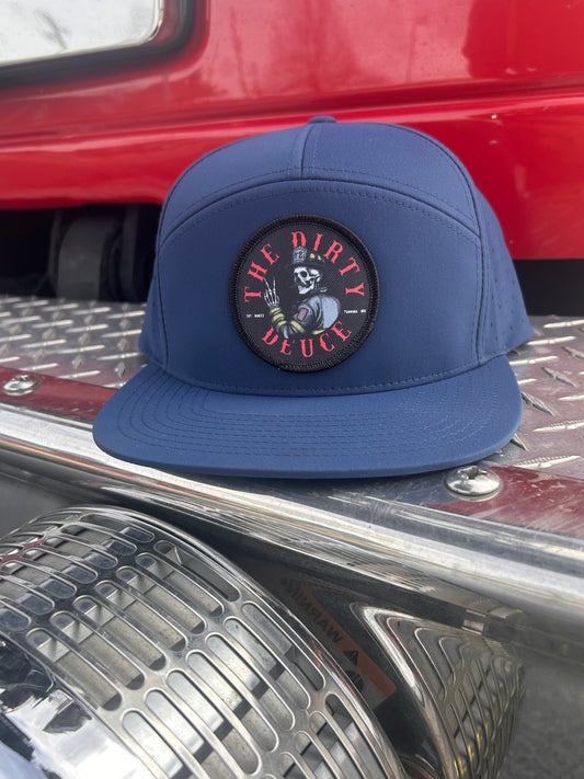 Navy Blue Richardson 7 Panel Mesh SnapBack