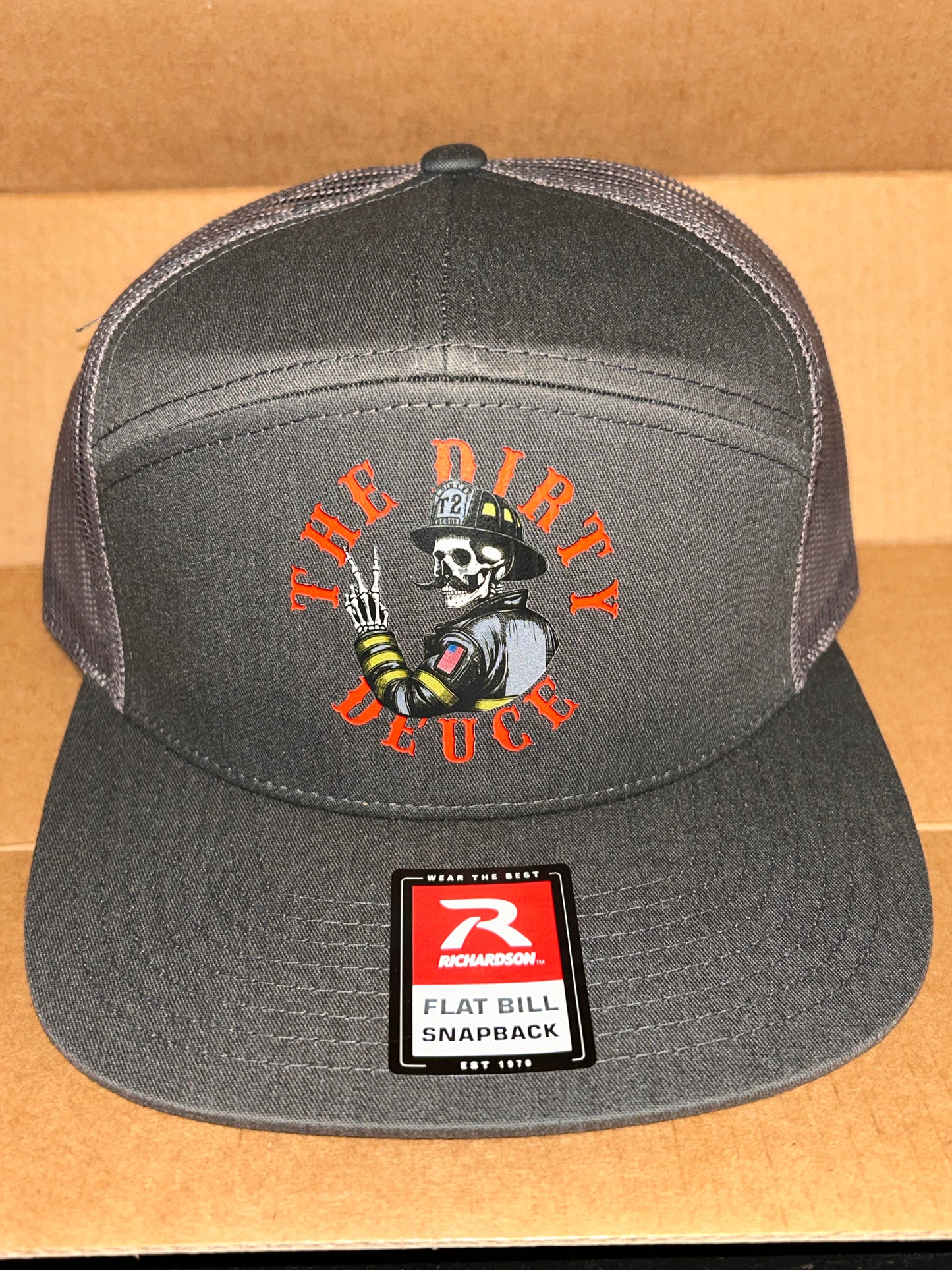 (DTF Style Print) Gray Richardson 168 7 Panel Hat