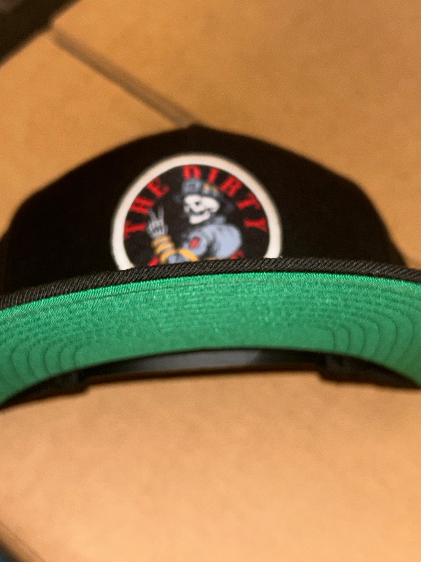 Black Yupoong Snapback (Green bill)