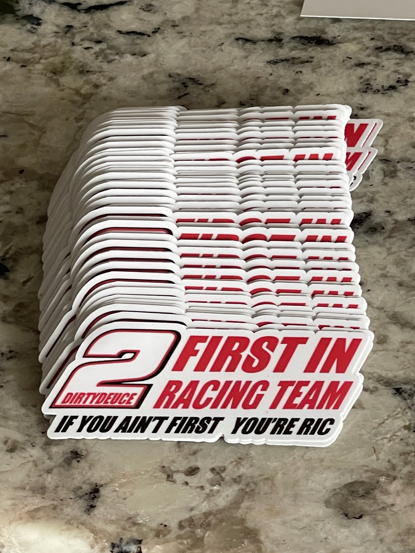 First In Racing Team Stickers